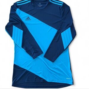 Adidas Squadra 21 Goalkeeper Jersey Men's L Navy Blue Light Blue Padded